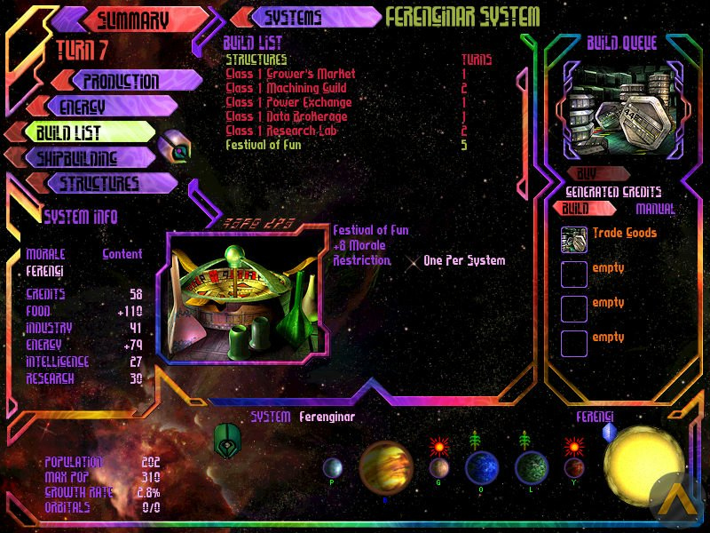 Ferengi Main Galaxy Screen